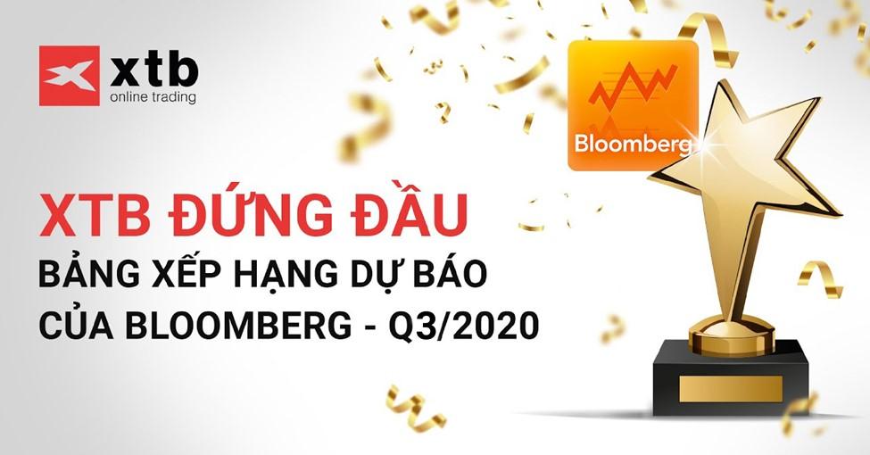 XTB DẪN ĐẦU BẢNG XẾP HẠNG CỦA BLOOMBERG QUÝ 3 NĂM 2020