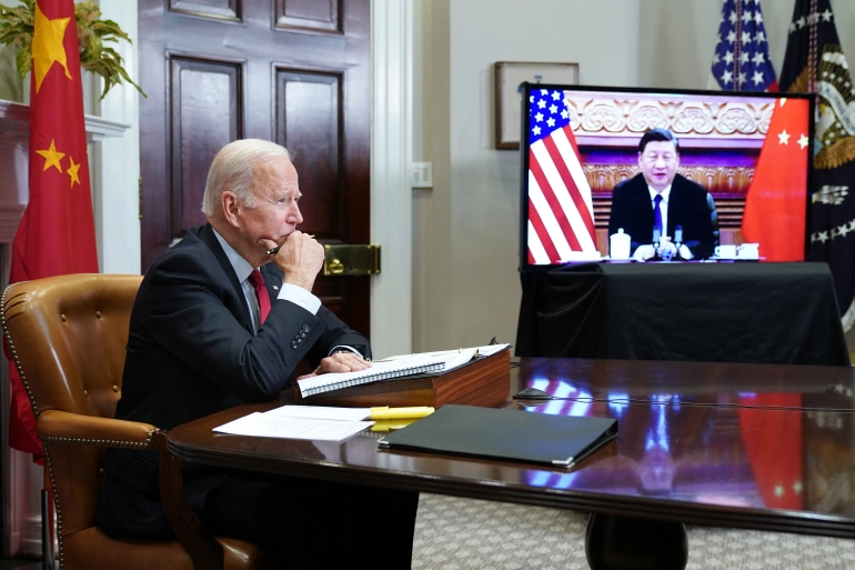 Biden and Xi hold phone call as US presses China over Russia | Politics  News | Al Jazeera