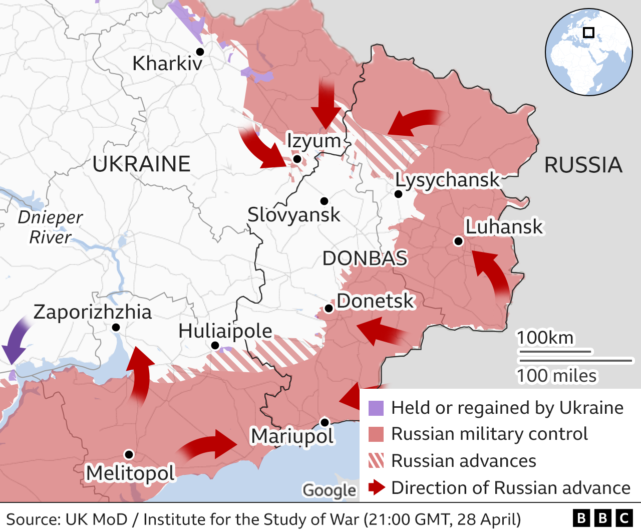 Ukraine war in maps: Tracking the Russian invasion - BBC News