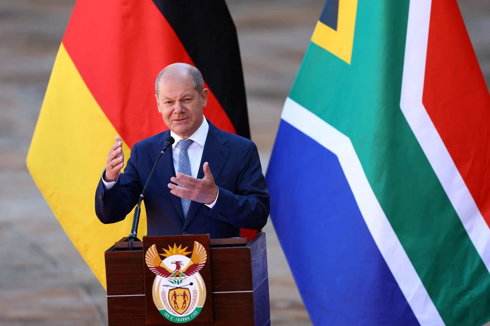 South Africa's President Ramaphosa  and Germany's Chancellor Scholz hold joint news conference