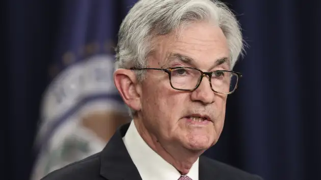 WASHINGTON, DC - MAY 04:  Federal Reserve Chairman Jerome Powell speaks at a news conference following a Federal Open Market Committee meeting on May 04, 2022 in Washington, DC. Powell announced the Federal Reserve is raising interest rates by a half-percentage point to combat record high inflation. This is Powell's first in-person news conference since the pandemic began. (Photo by Win McNamee/Getty Images)