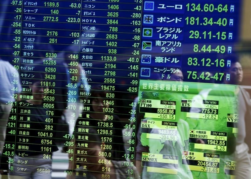 Asian Stocks Down as U.S. Treasury Yields Climb By Investing.com