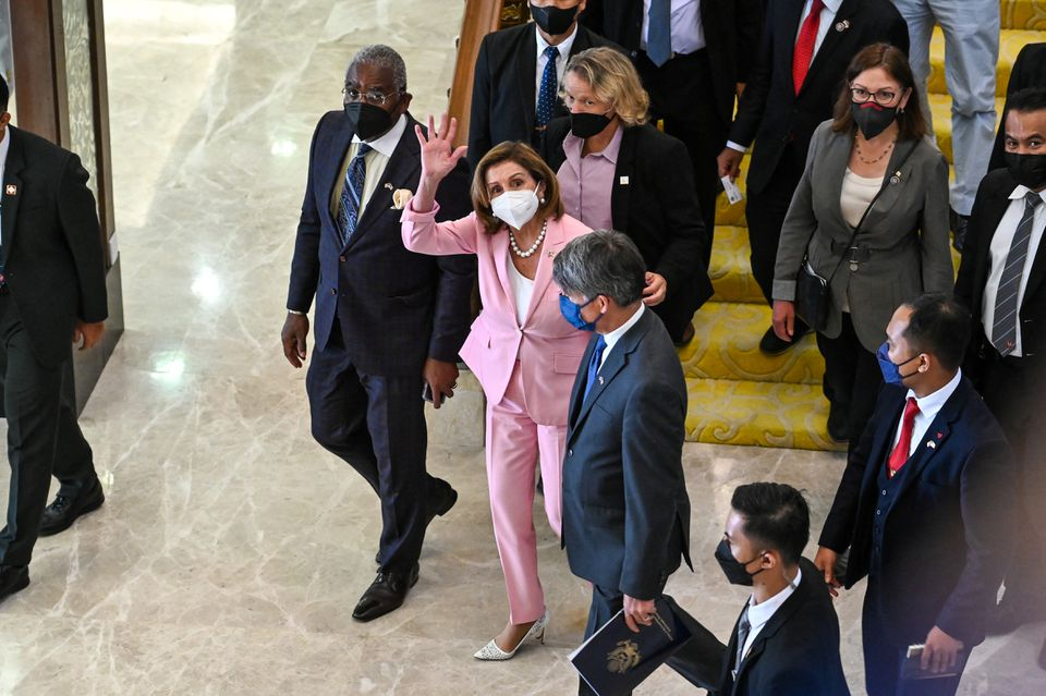 U.S. House of Representatives Speaker Nancy Pelosi meets Malaysia's Parliament Speaker Azhar Azizan Harun in Kuala Lumpur