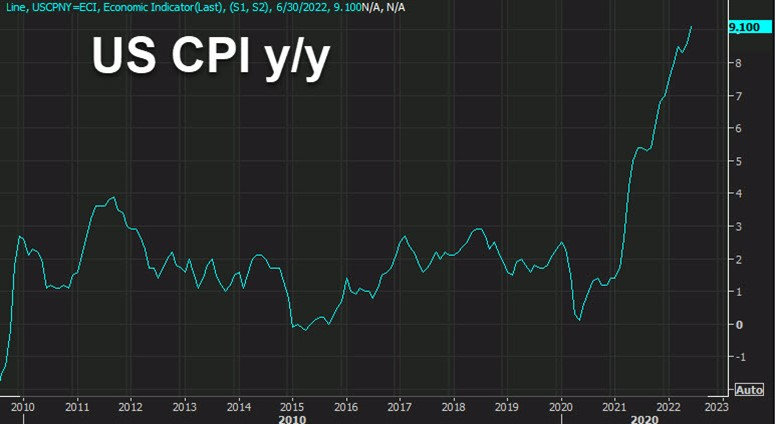 US CPI yy report June 2022