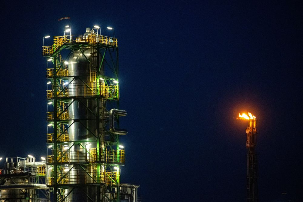 An oil refinery in Schwedt, Germany.