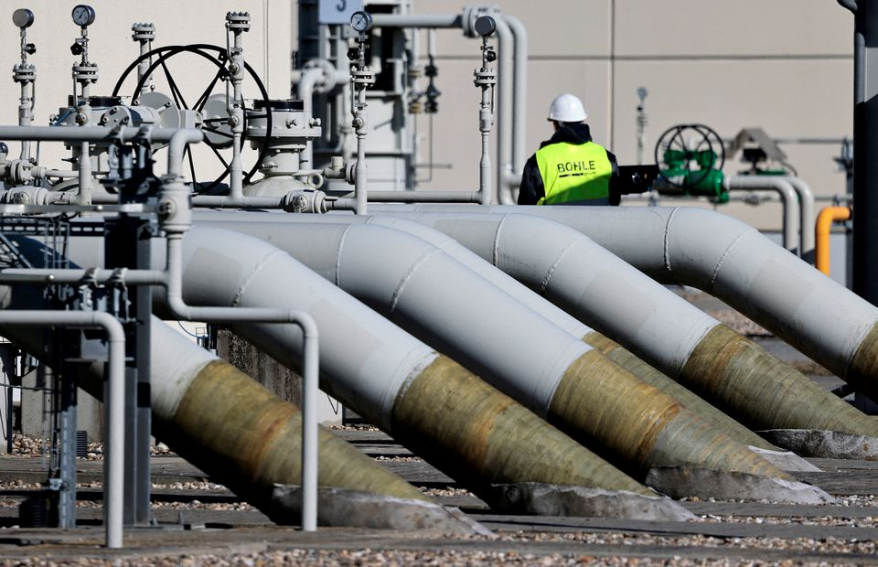 Pipes at the landfall facilities of the 'Nord Stream 1' gas pipline in Lubmin