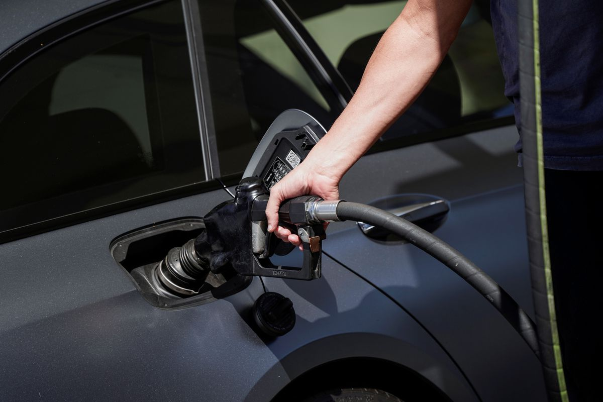 High gasoline prices at a Mobil station in West Hollywood