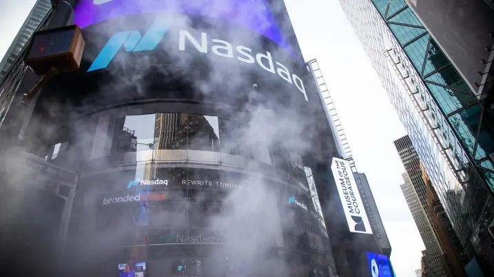 The Nasdaq MarketSite in New York.