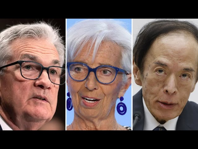 Powell, Lagarde, Bailey, Ueda on Future Rate Decisions - YouTube