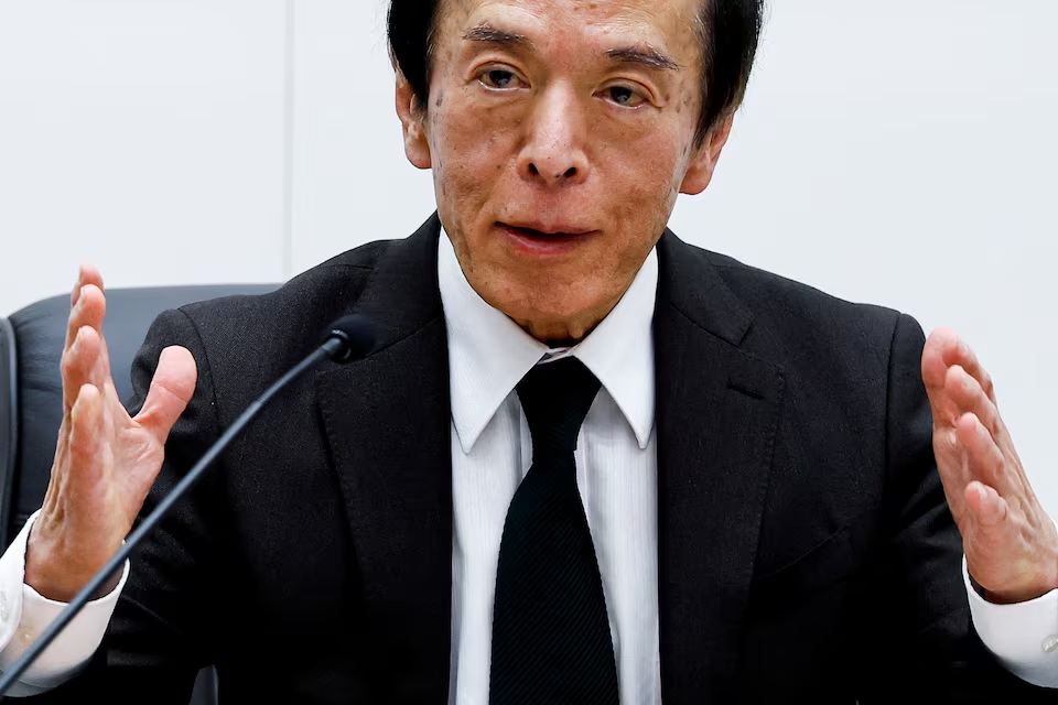 Bank of Japan Governor Kazuo Ueda attends a press conference in Tokyo