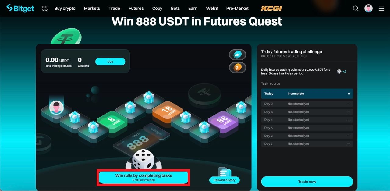 Futures Quest của Bitget: Trò chơi đầy thú vị và phần thưởng hấp dẫn dành cho các nhà giao dịch futures image 2