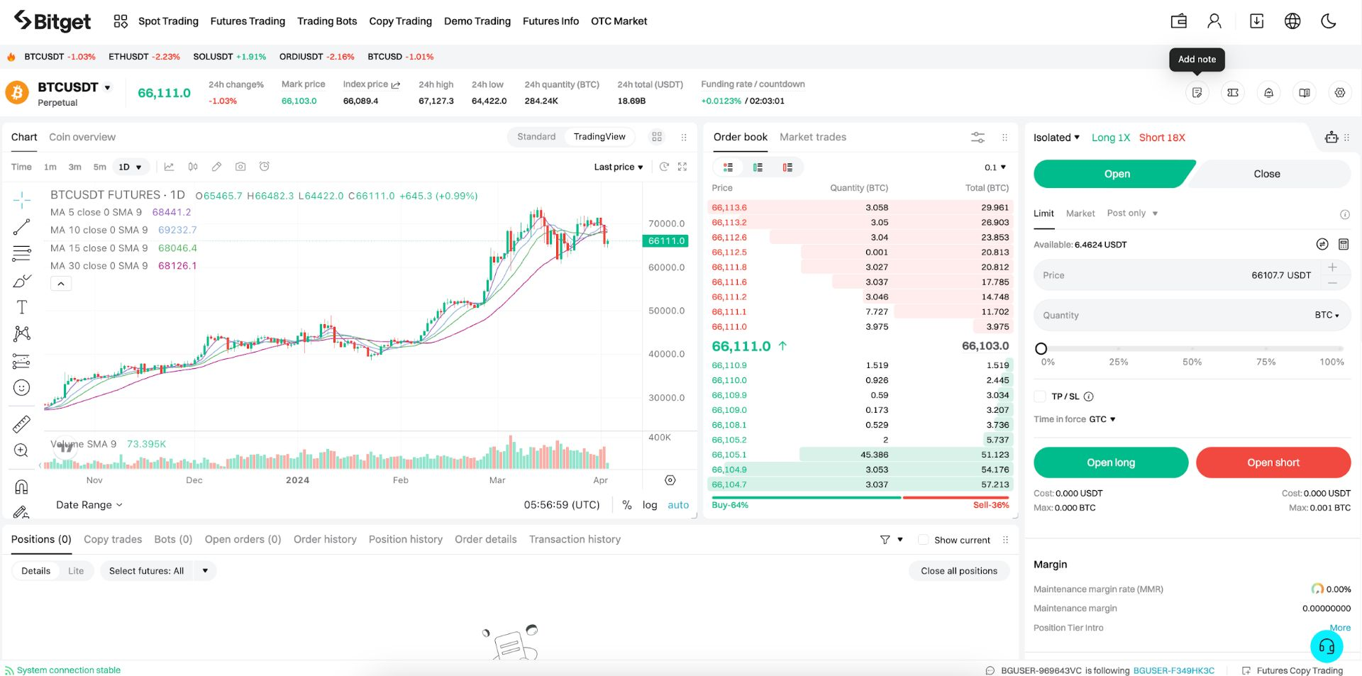 Hướng dẫn cho người mới sử dụng Bitget: Cách thực hiện giao dịch futures đầu tiên của bạn image 3