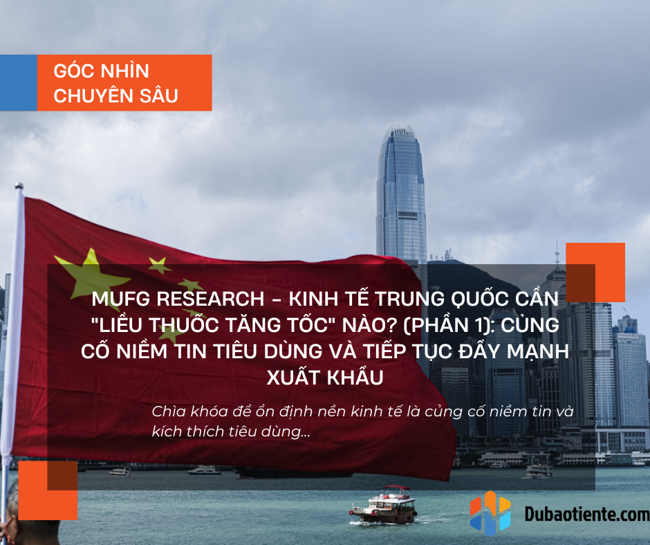 MUFG Research - Kinh tế Trung Quốc cần "liều thuốc tăng tốc" nào? (Phần 1): Củng cố niềm tin tiêu dùng và tiếp tục đẩy mạnh xuất khẩu