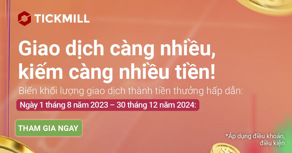 Chương trình "Cash Rebates” của Tickmill đã được gia hạn đến 30/12/2024