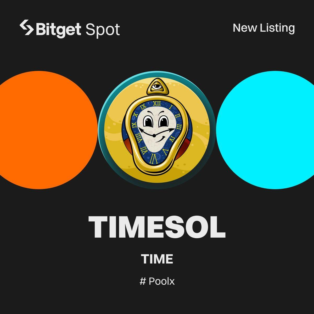 [Niêm yết đầu tiên] Bitget niêm yết TIME (TIMESOL) Spot và PoolX