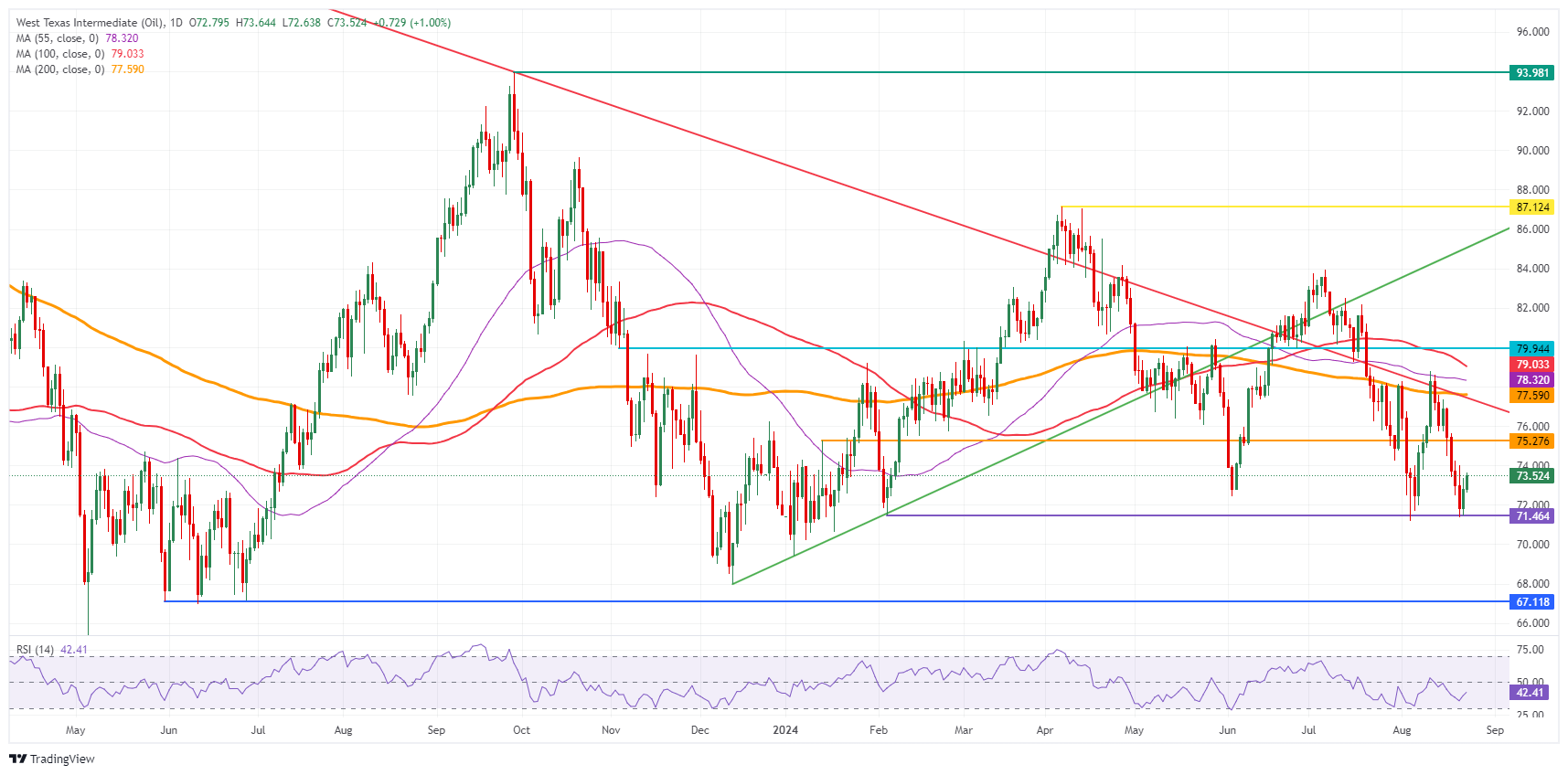 US WTI Crude Oil: Daily Chart