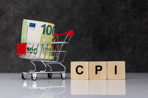 Premium Photo | Cash money rolls in shopping trolley euro banknotes whith  wooden blocks with word CPI on white table on dark grey background CPI  consumer price index symbol