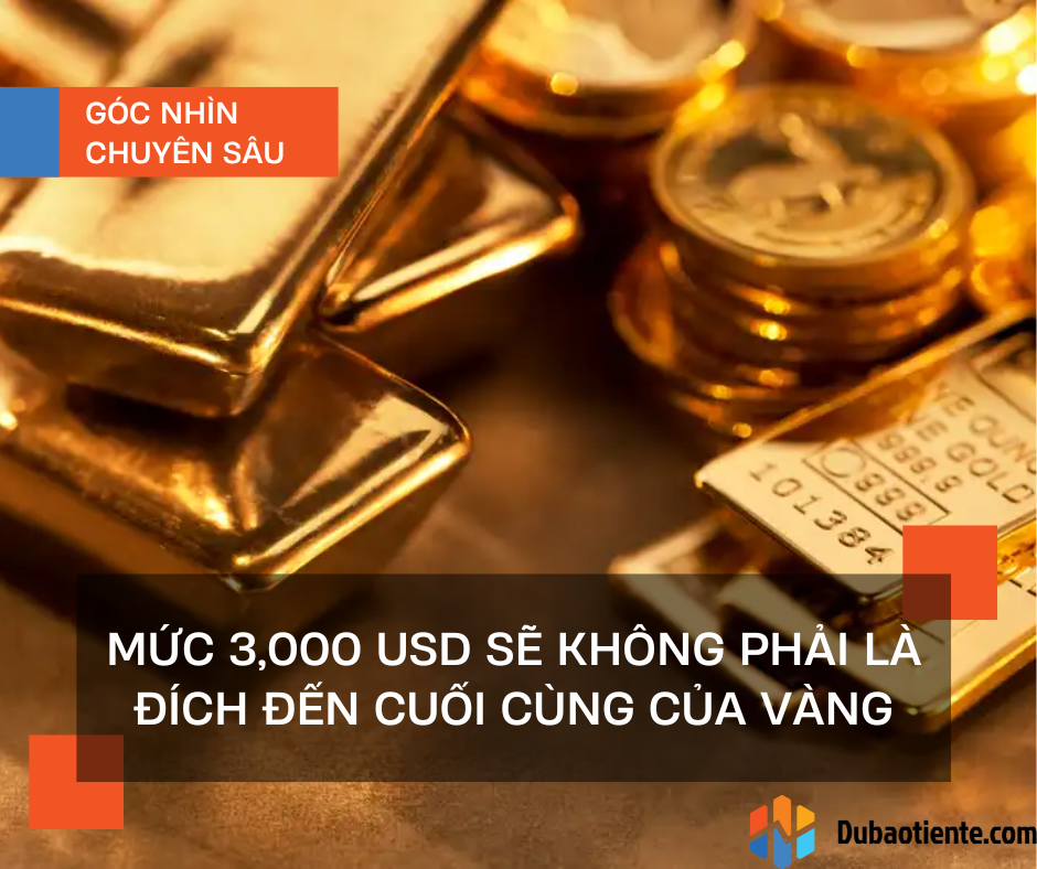 Mức 3,000 USD sẽ không phải là đích đến cuối cùng của vàng