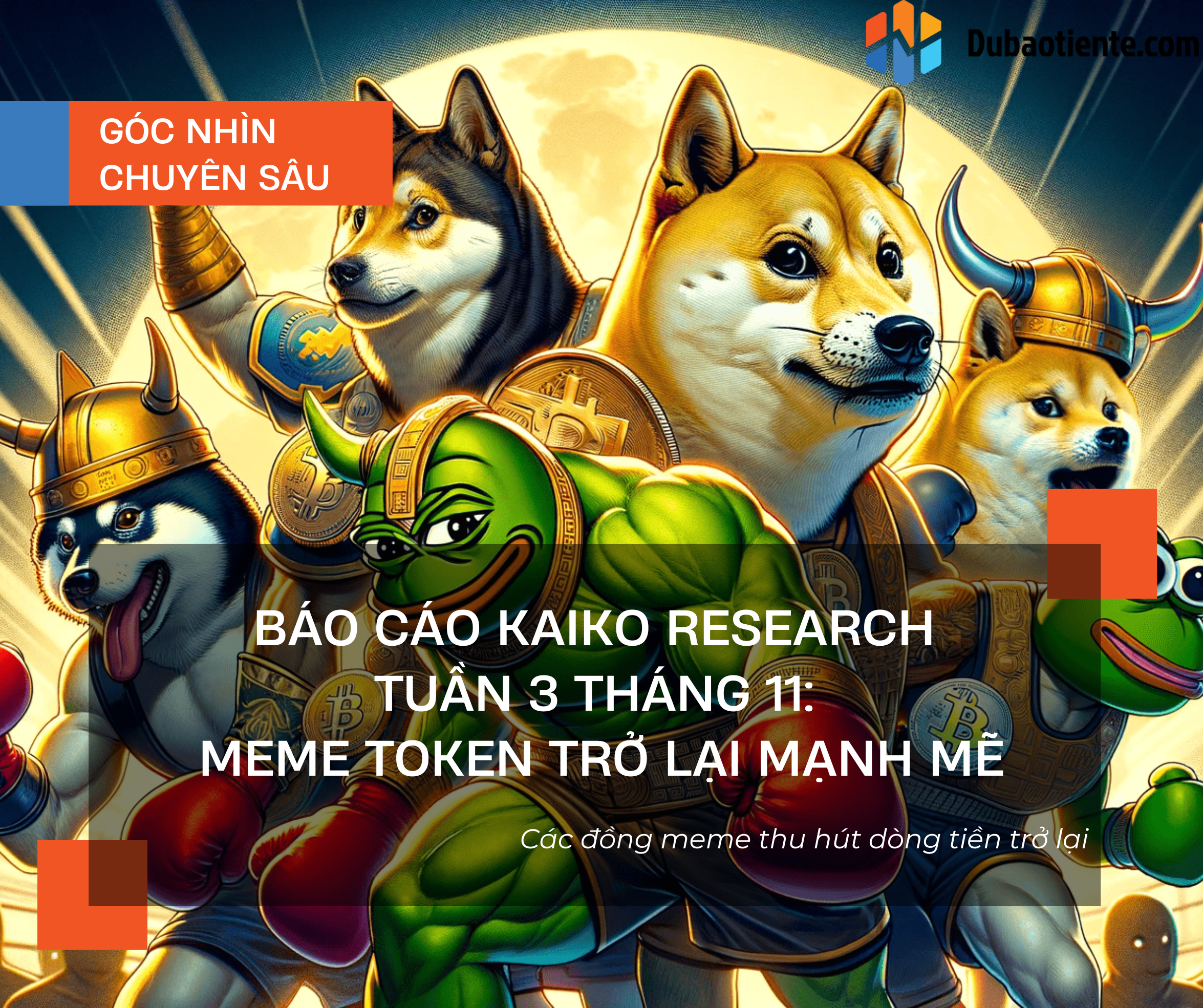 Báo cáo Kaiko Research tuần 3 tháng 11: Meme token "trở lại" mạnh mẽ