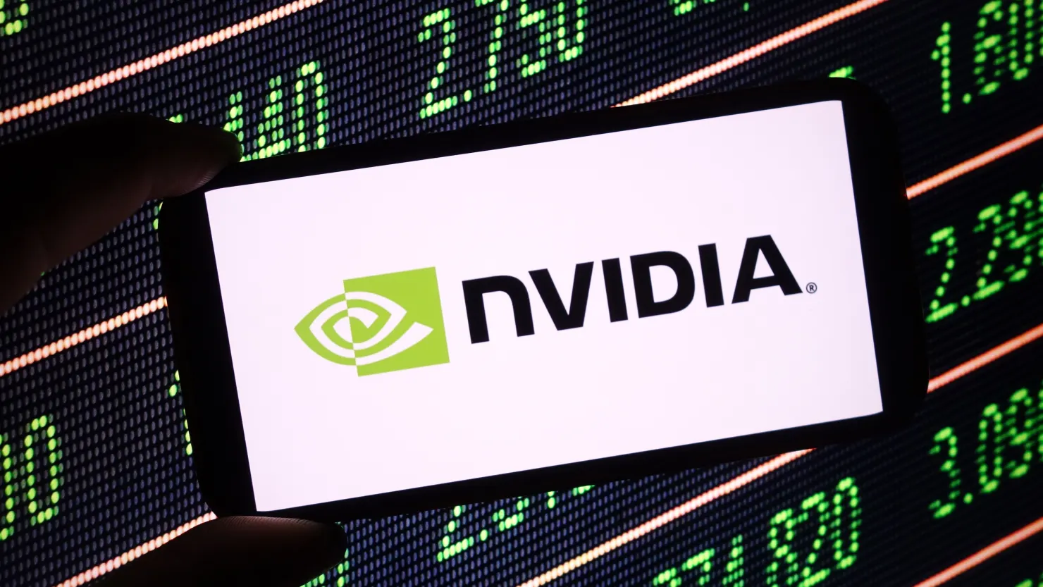 POLAND - 2024/11/13: In this photo illustration, the NVIDIA company logo is seen displayed on a smartphone screen. (Photo Illustration by Piotr Swat/SOPA Images/LightRocket via Getty Images)