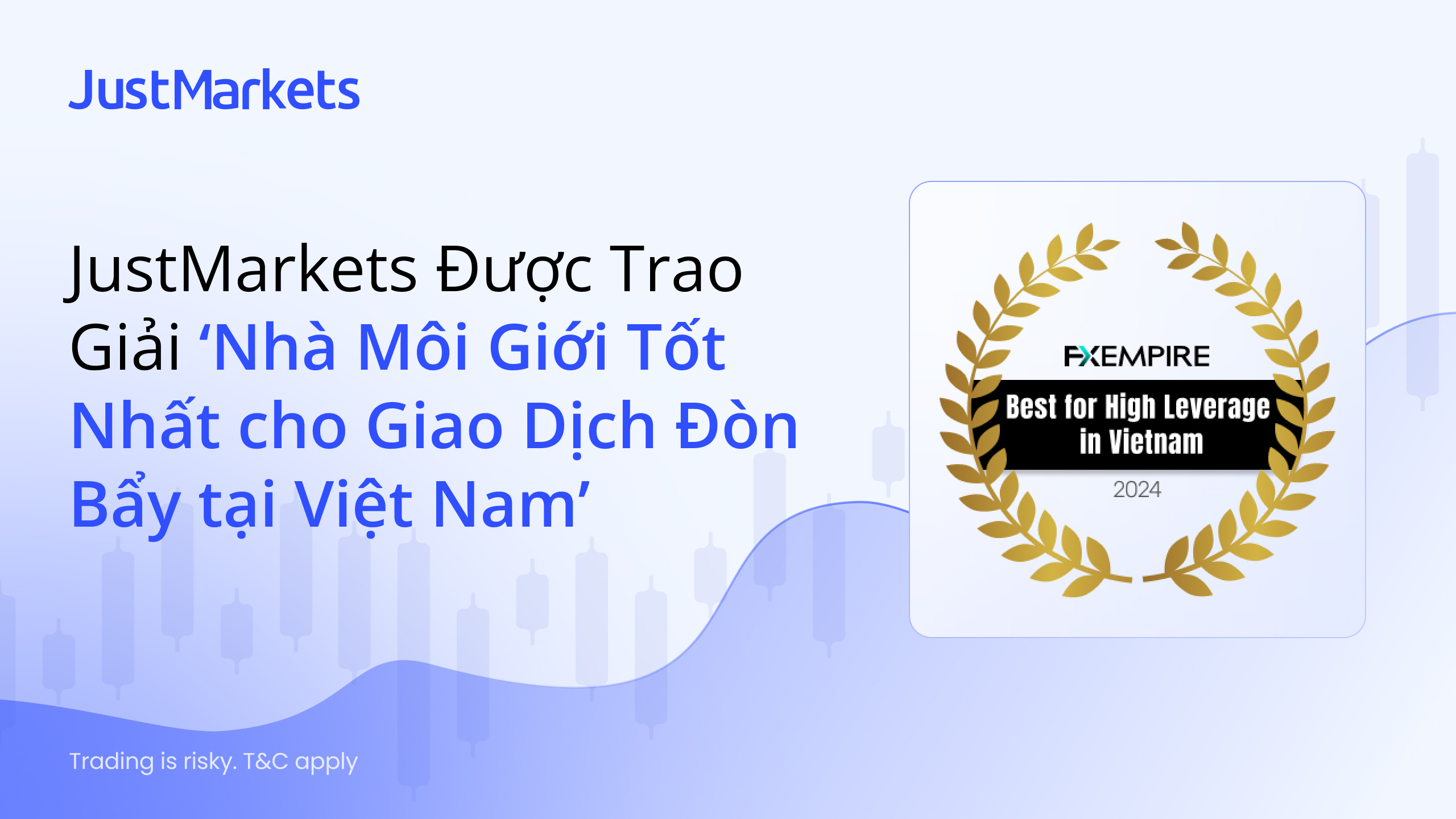 JustMarkets được trao giải ‘Nhà môi giới tốt nhất cho giao dịch đòn bẩy tại Việt Nam’