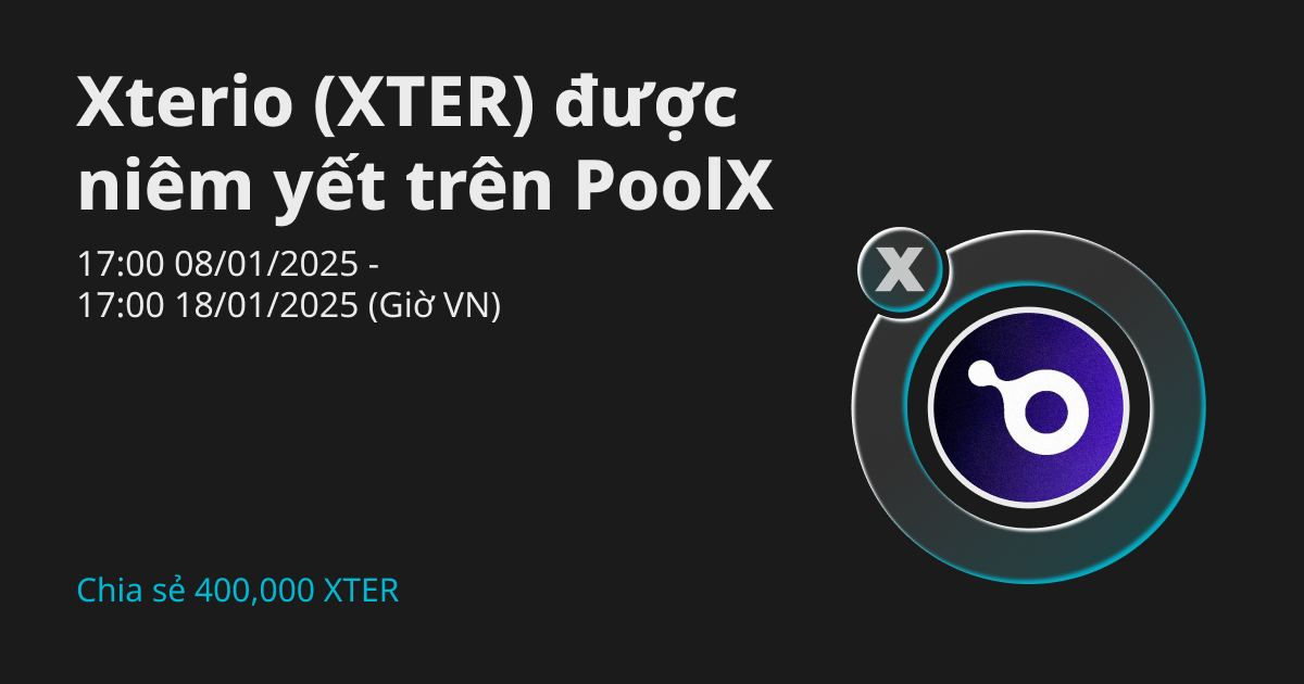 Bitget PoolX niêm yết Xterio (XTER): Khóa XTER để nhận airdrop XTER