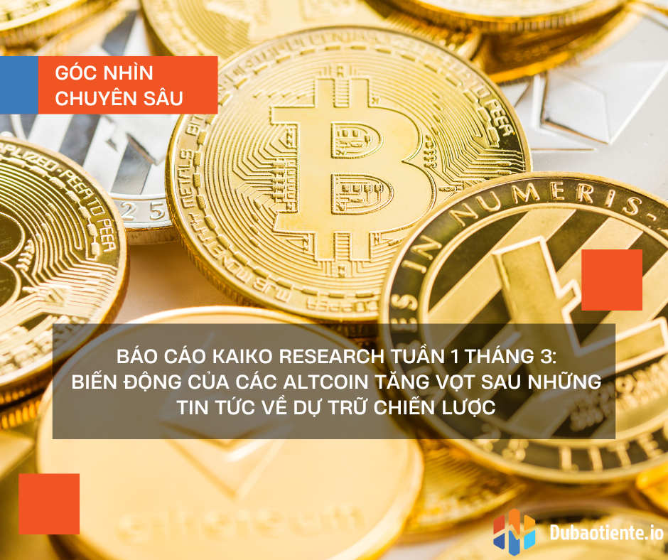 Báo cáo Kaiko Research tuần 1 tháng 3: Biến động của các Altcoin tăng vọt sau những tin tức về dự trữ chiến lược